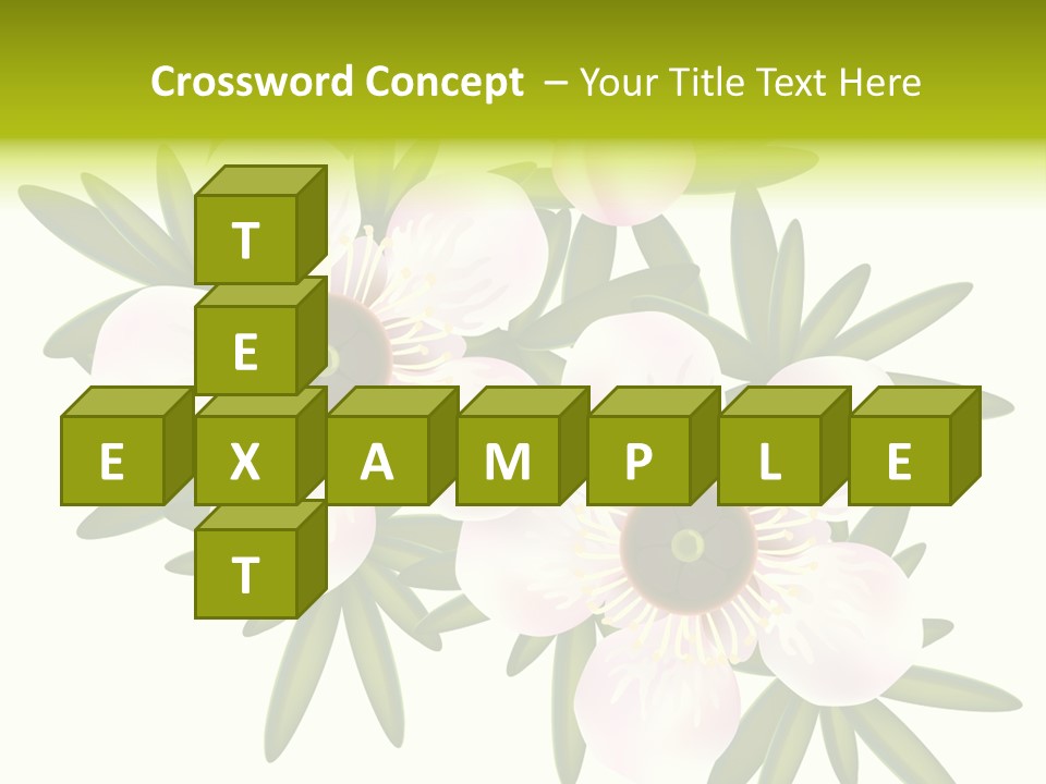 Pink Leptospermum Nature PowerPoint Template