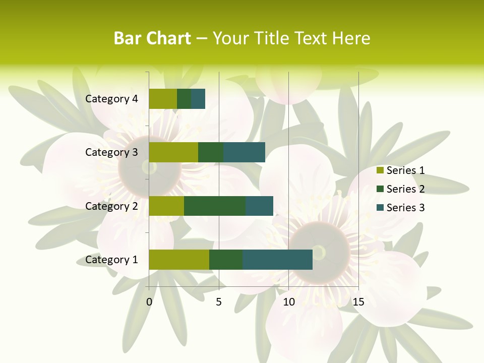 Pink Leptospermum Nature PowerPoint Template