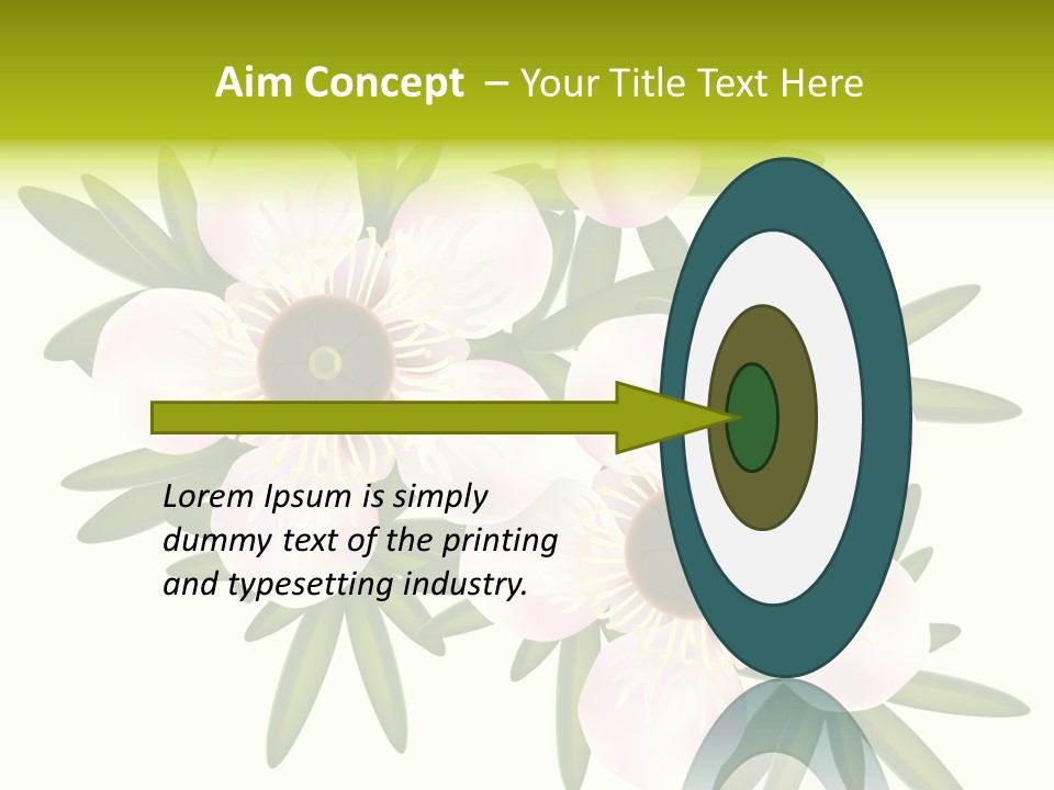 Pink Leptospermum Nature PowerPoint Template