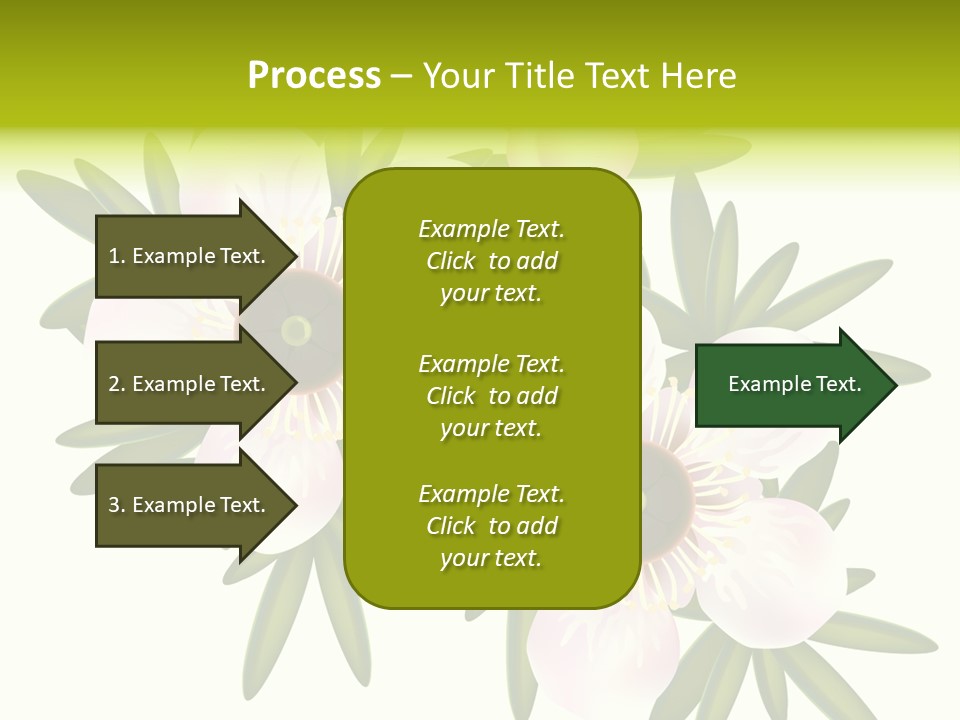 Pink Leptospermum Nature PowerPoint Template