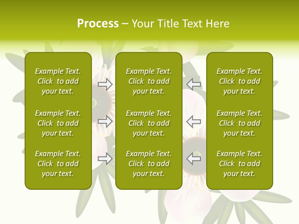 Pink Leptospermum Nature PowerPoint Template