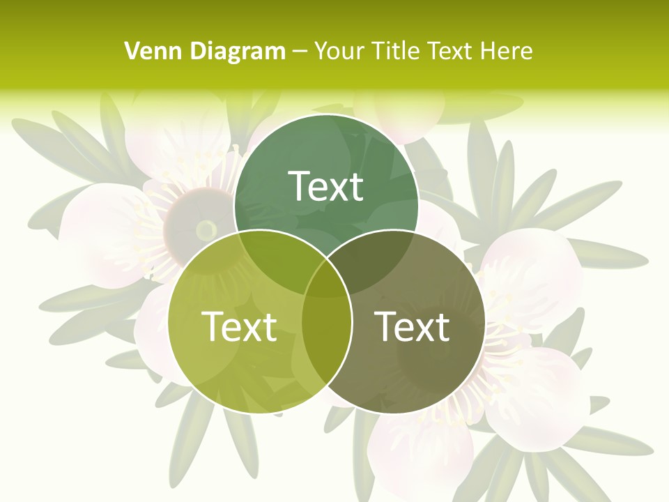 Pink Leptospermum Nature PowerPoint Template