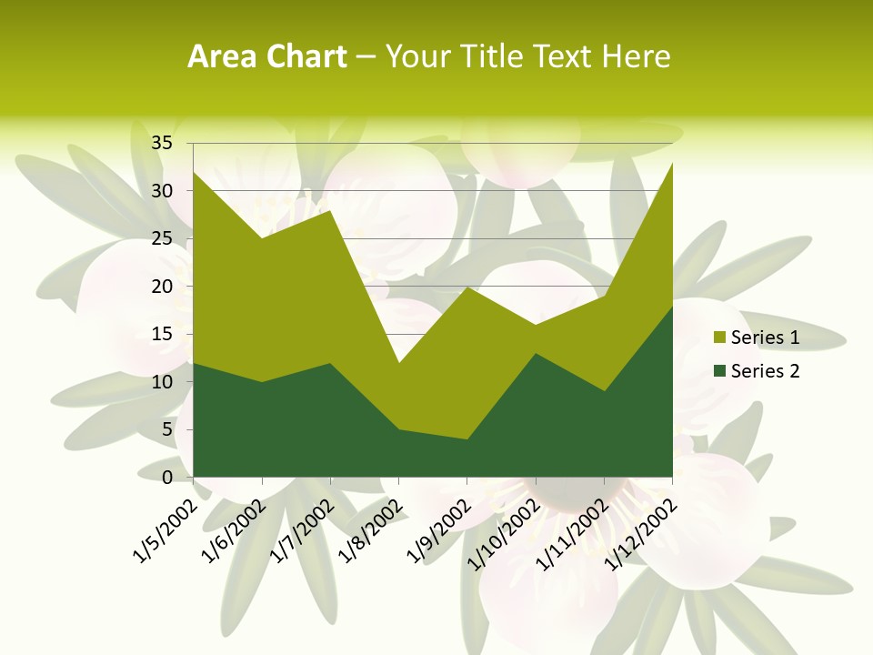 Pink Leptospermum Nature PowerPoint Template
