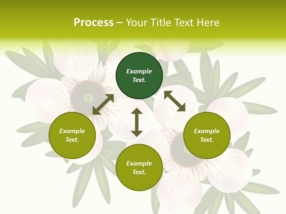 Pink Leptospermum Nature PowerPoint Template