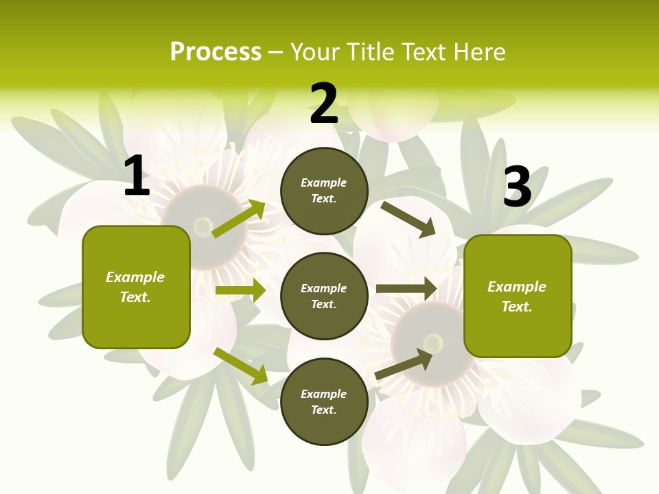 Pink Leptospermum Nature PowerPoint Template