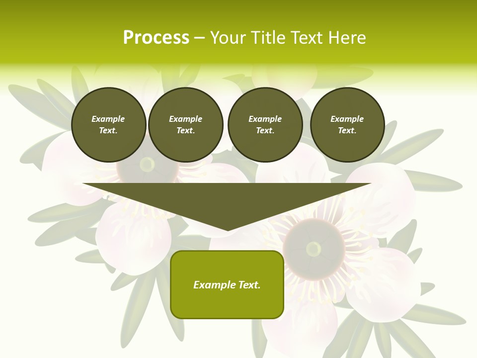 Pink Leptospermum Nature PowerPoint Template