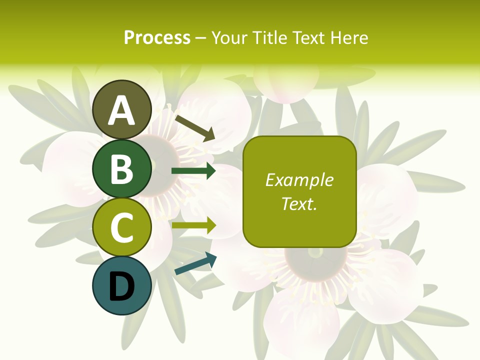 Pink Leptospermum Nature PowerPoint Template