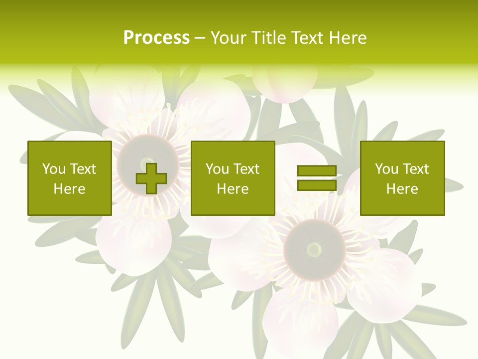 Pink Leptospermum Nature PowerPoint Template