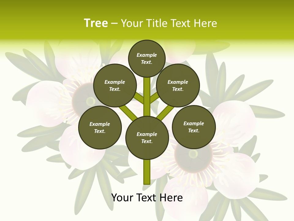 Pink Leptospermum Nature PowerPoint Template