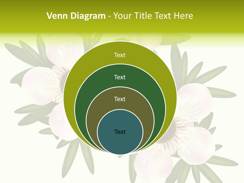 Pink Leptospermum Nature PowerPoint Template