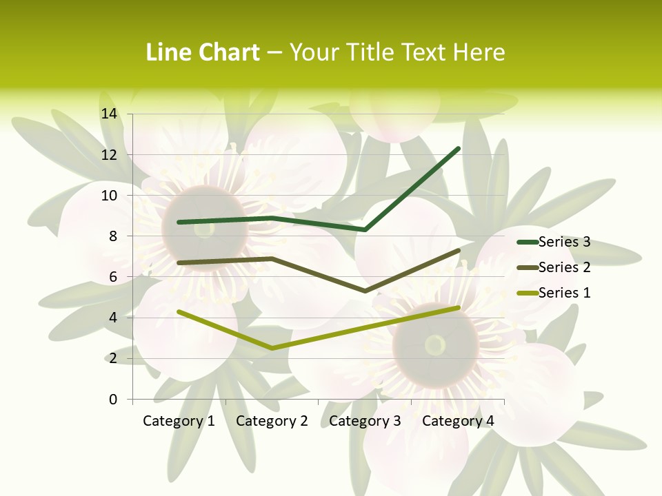 Pink Leptospermum Nature PowerPoint Template