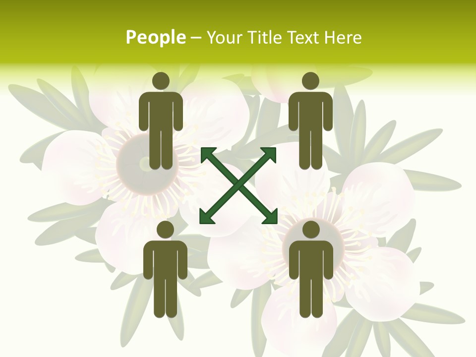 Pink Leptospermum Nature PowerPoint Template