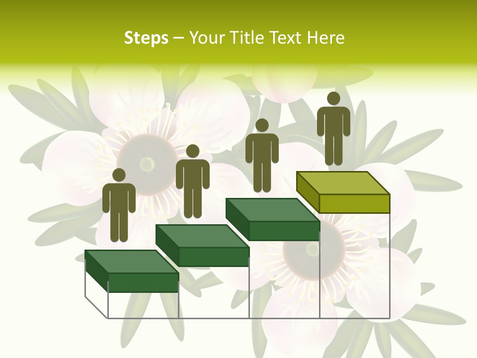 Pink Leptospermum Nature PowerPoint Template