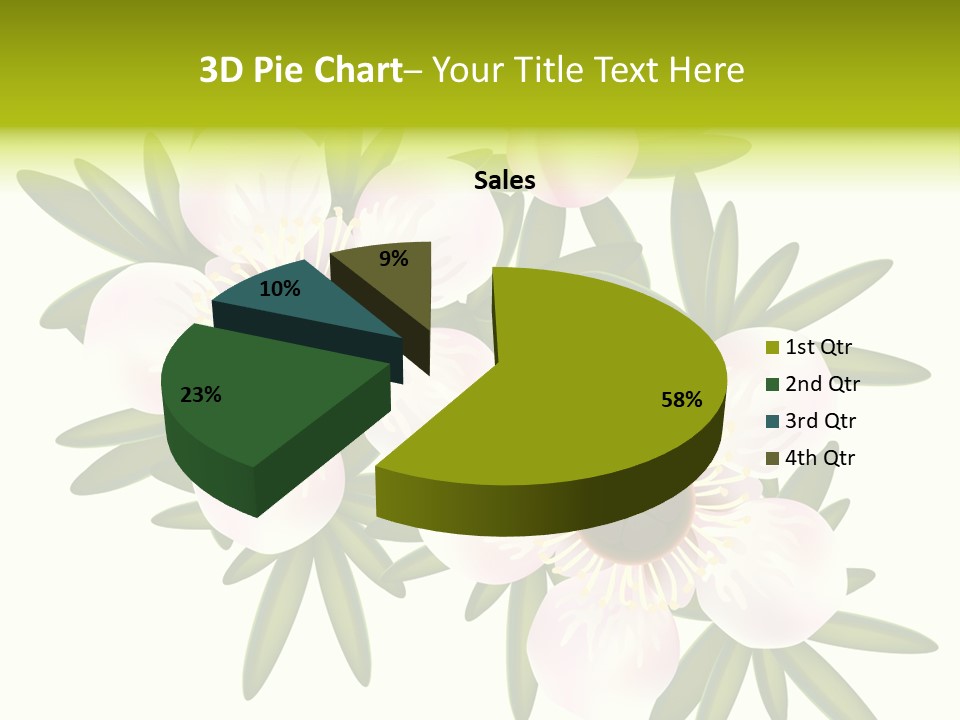 Pink Leptospermum Nature PowerPoint Template