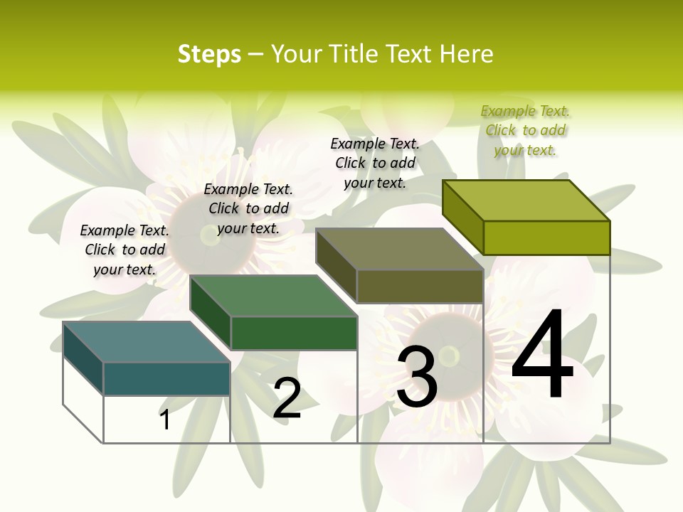 Pink Leptospermum Nature PowerPoint Template