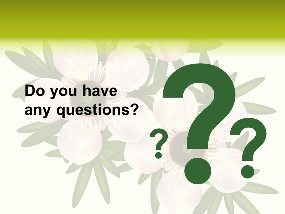 Pink Leptospermum Nature PowerPoint Template