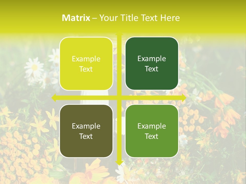 Recovery Glass Flowers PowerPoint Template