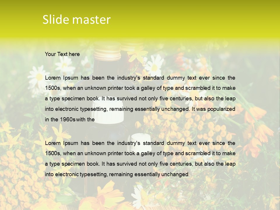 Recovery Glass Flowers PowerPoint Template