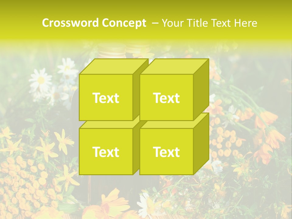 Recovery Glass Flowers PowerPoint Template