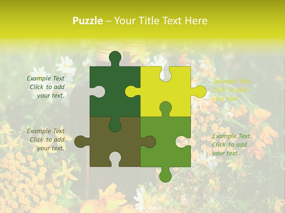 Recovery Glass Flowers PowerPoint Template