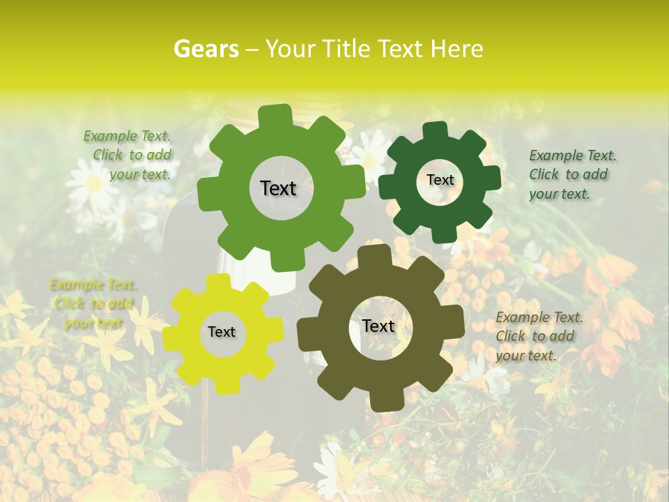 Recovery Glass Flowers PowerPoint Template