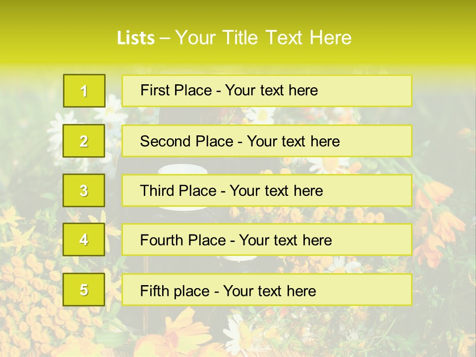 Recovery Glass Flowers PowerPoint Template