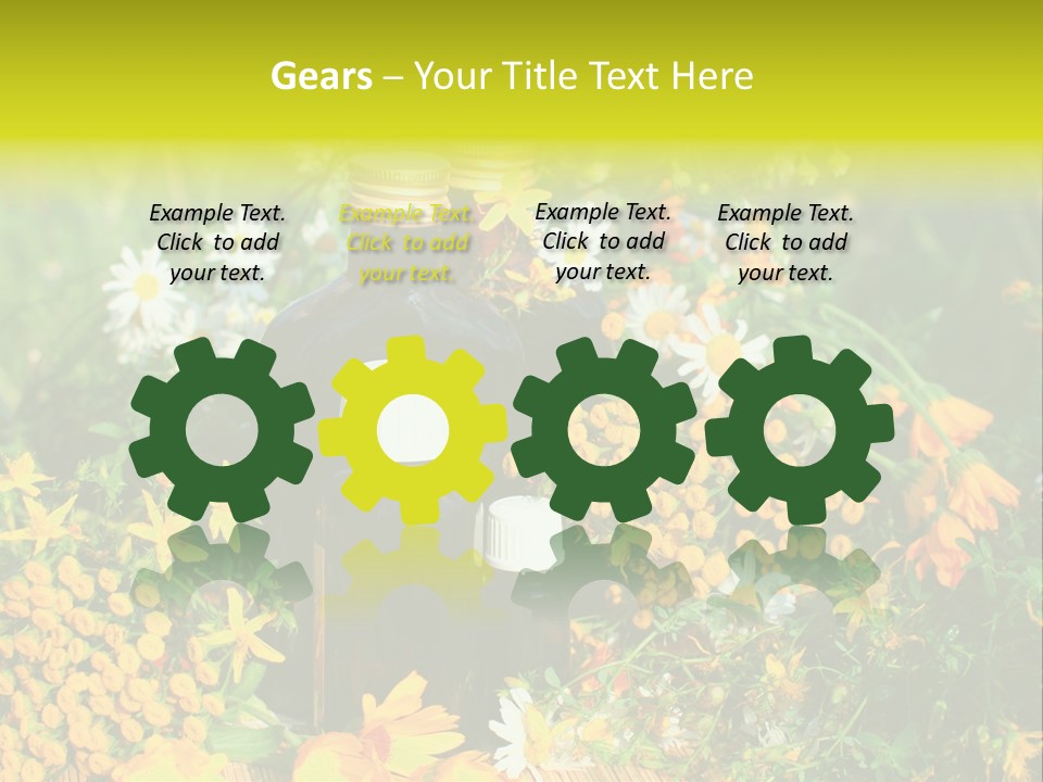 Recovery Glass Flowers PowerPoint Template