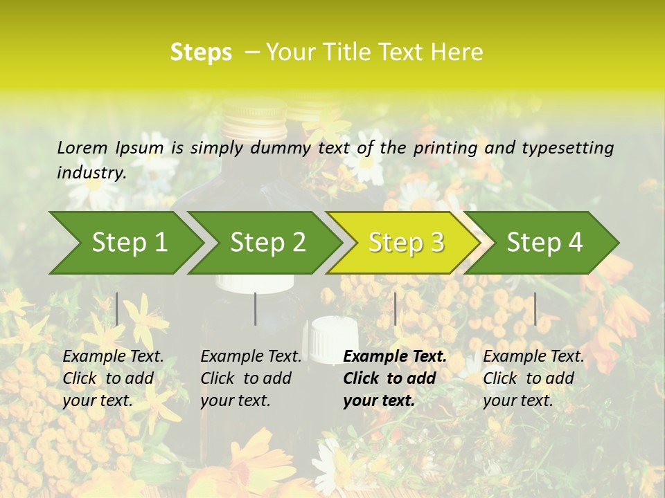 Recovery Glass Flowers PowerPoint Template