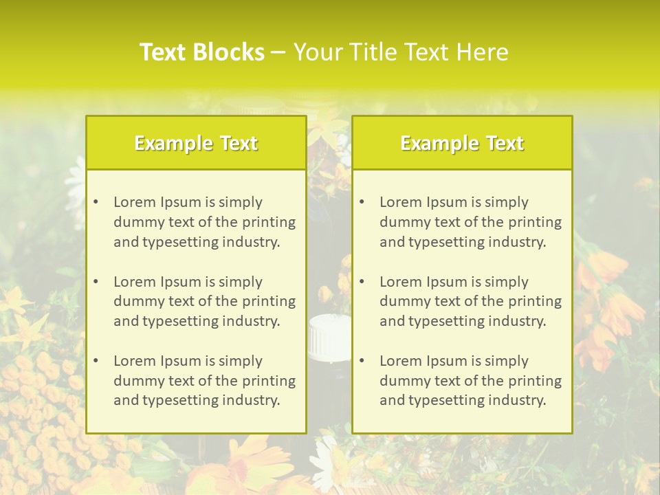 Recovery Glass Flowers PowerPoint Template
