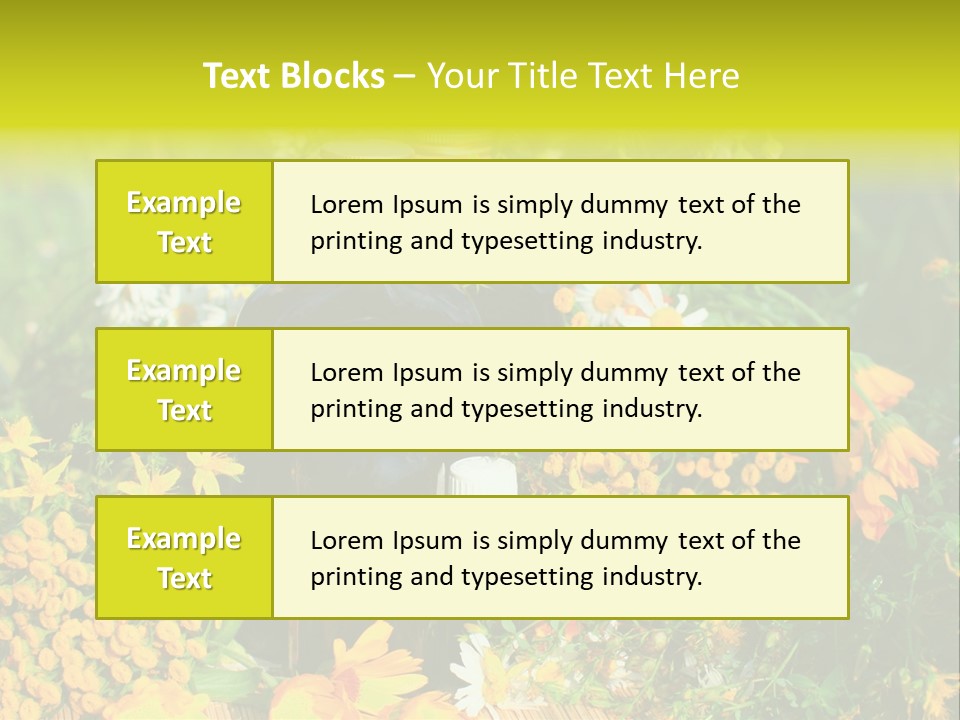 Recovery Glass Flowers PowerPoint Template
