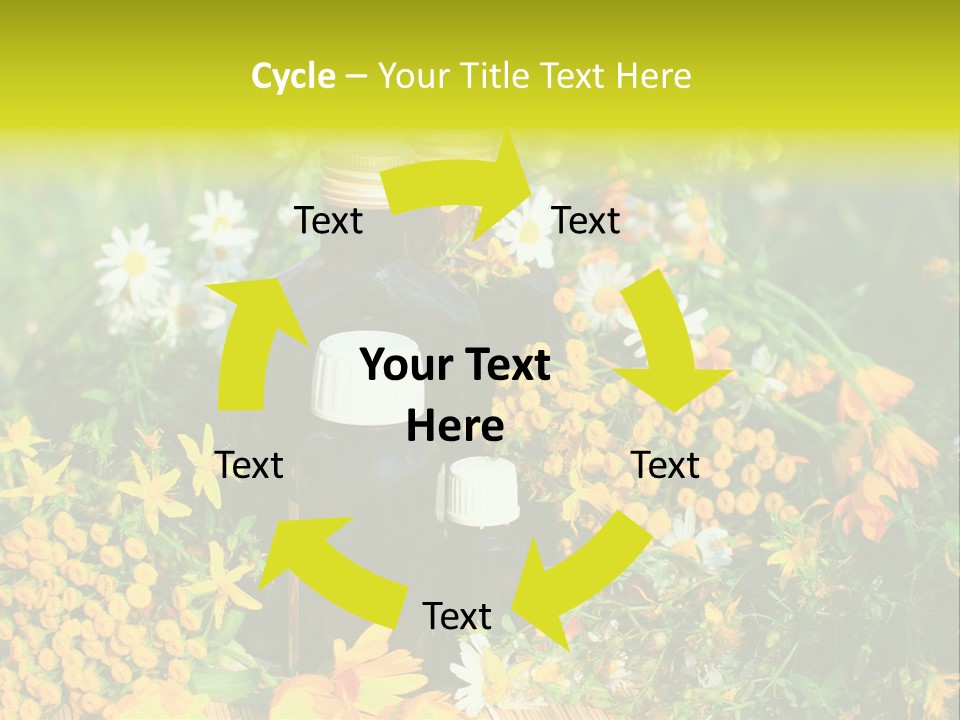 Recovery Glass Flowers PowerPoint Template