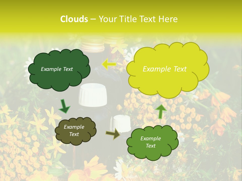 Recovery Glass Flowers PowerPoint Template