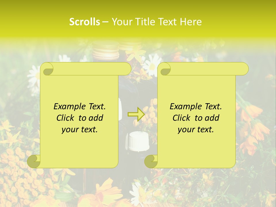 Recovery Glass Flowers PowerPoint Template