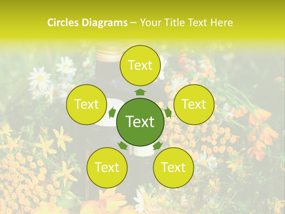 Recovery Glass Flowers PowerPoint Template