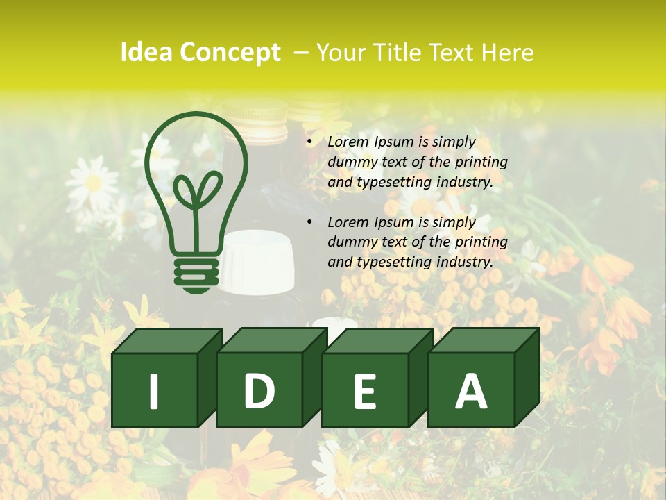 Recovery Glass Flowers PowerPoint Template