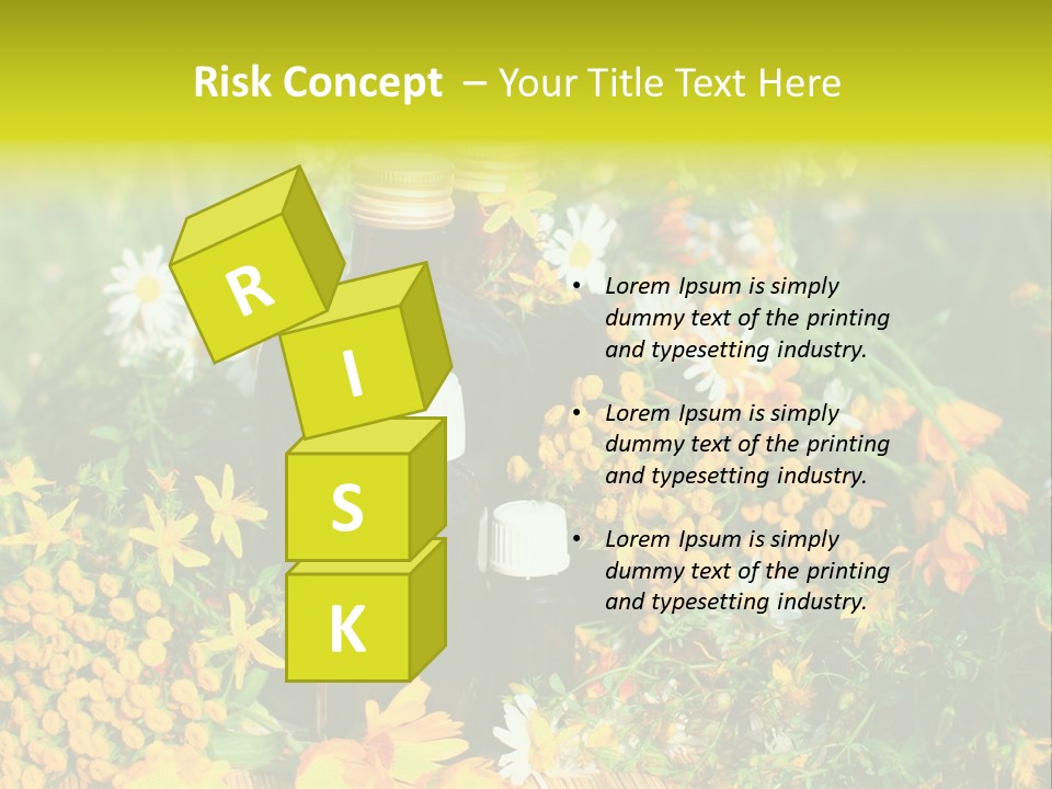 Recovery Glass Flowers PowerPoint Template