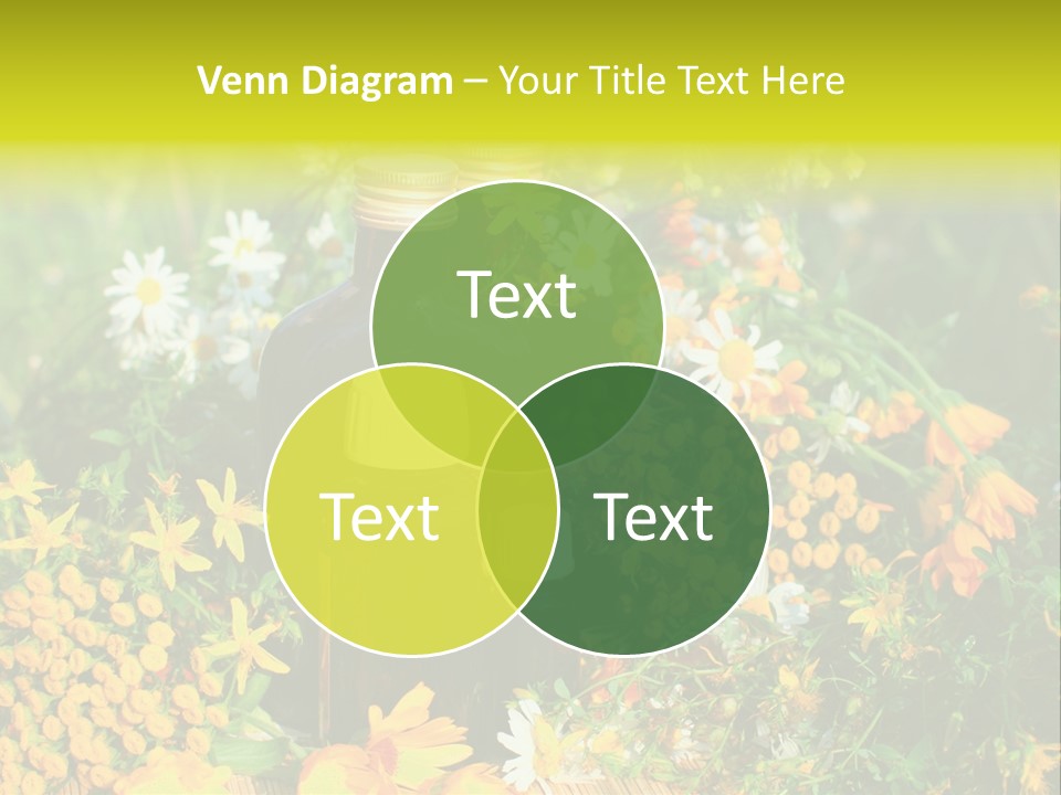 Recovery Glass Flowers PowerPoint Template