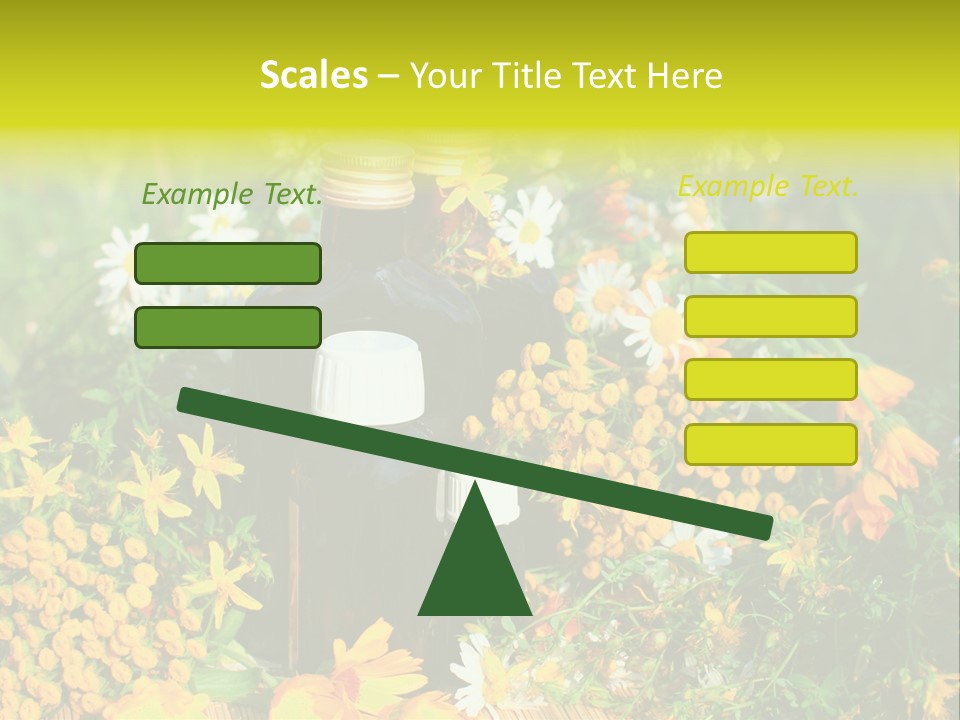 Recovery Glass Flowers PowerPoint Template
