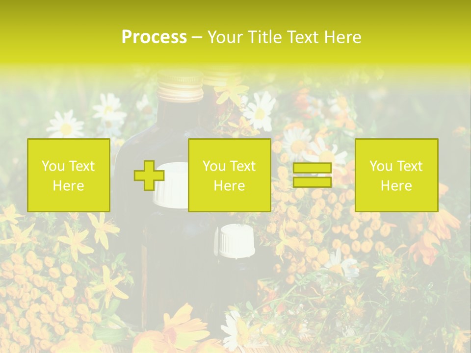 Recovery Glass Flowers PowerPoint Template