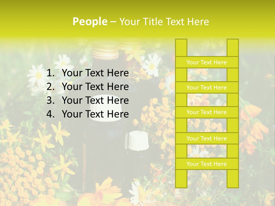 Recovery Glass Flowers PowerPoint Template