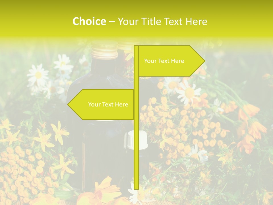 Recovery Glass Flowers PowerPoint Template