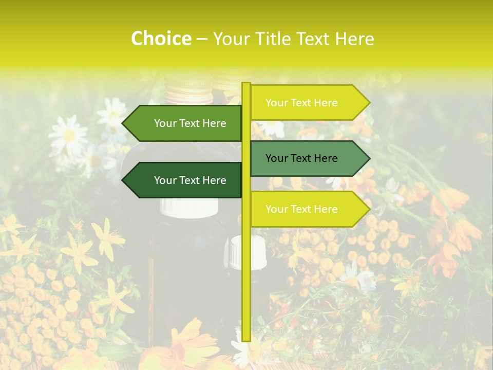 Recovery Glass Flowers PowerPoint Template