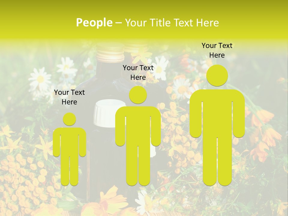 Recovery Glass Flowers PowerPoint Template