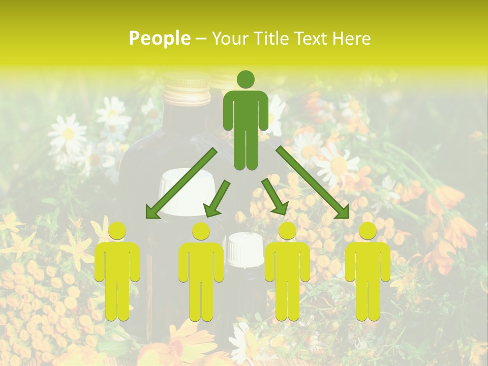 Recovery Glass Flowers PowerPoint Template