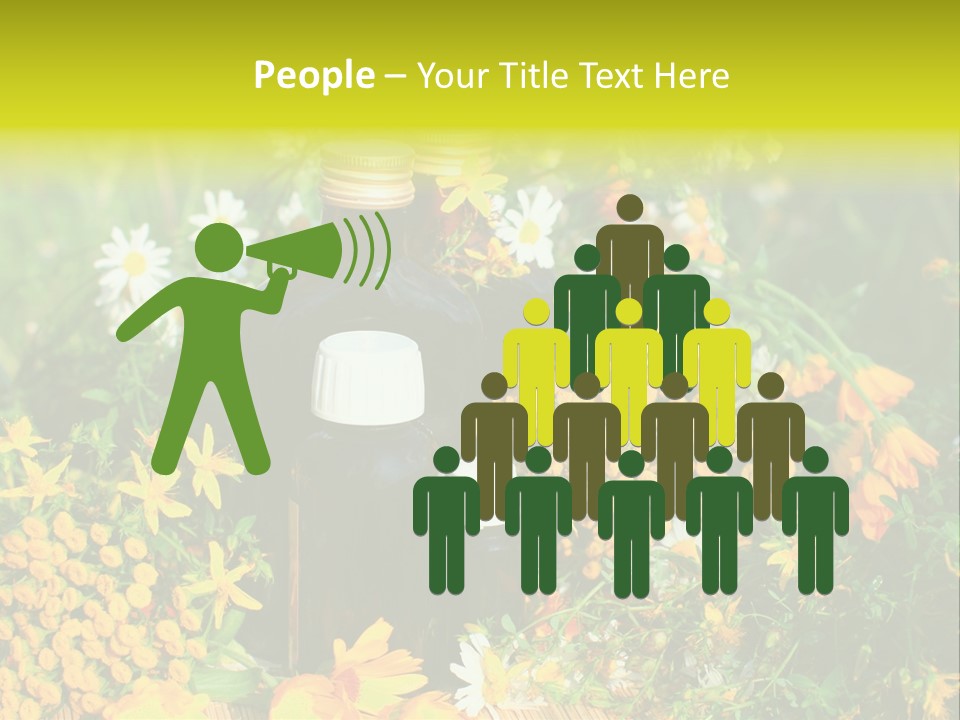 Recovery Glass Flowers PowerPoint Template