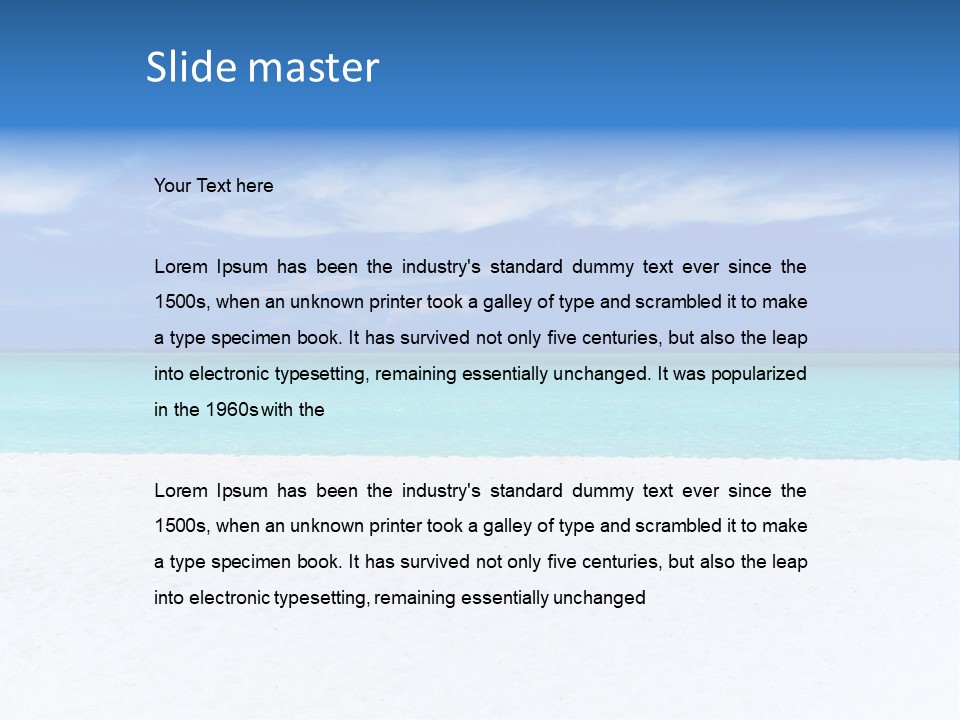 Caribbean Recreation Resort PowerPoint Template