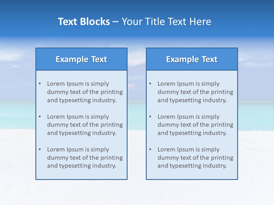 Caribbean Recreation Resort PowerPoint Template