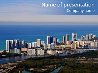 Ocean Aerial Sunny PowerPoint Template