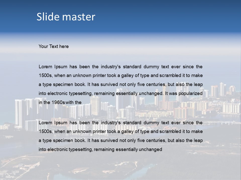 Ocean Aerial Sunny PowerPoint Template