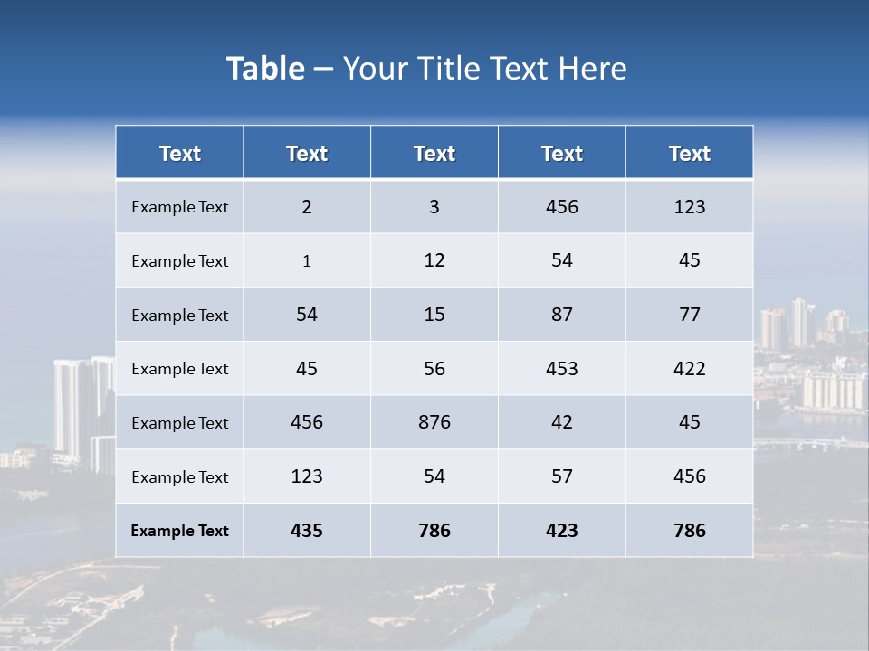 Ocean Aerial Sunny PowerPoint Template